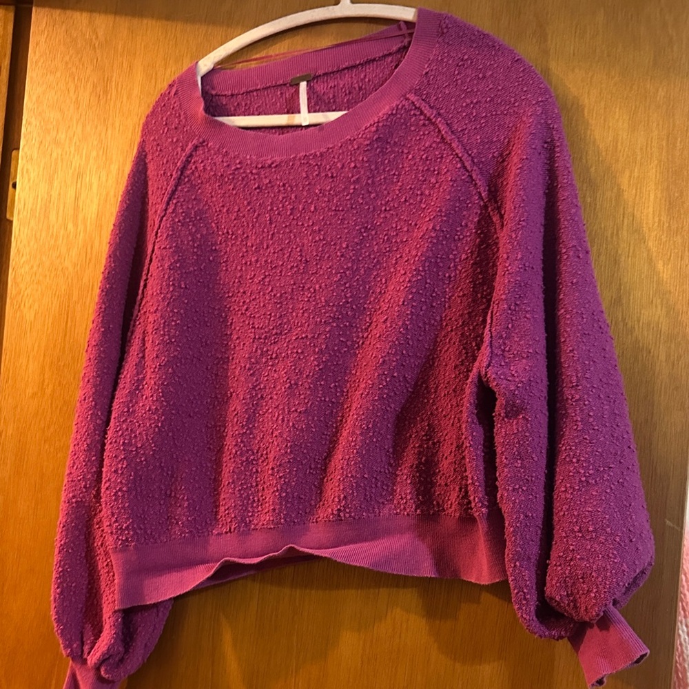 We The Free Textured Magenta Sweater